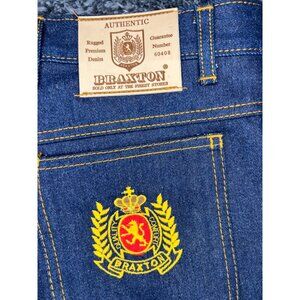 Vintage Braxton European Collection Blue Denim Jeans Size 34 L3